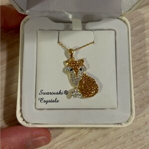 Swarovski Fox Necklace